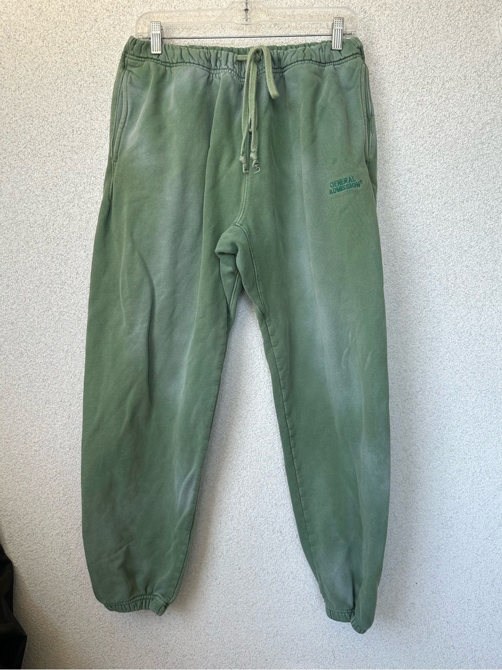 General Admission Garment Dyed Sweatpants Vintage Wash Heavyweight Size Large